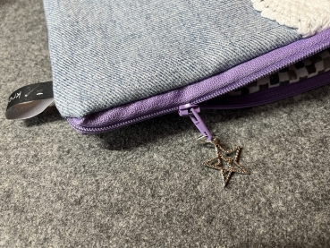 Kosmetiktasche   (lila- grau karriert -Art. 032)